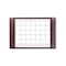 Dacasso Chocolate Brown Leather Desk Pad w/ 2022 Calendar Insert, 25.5 x 17.25 PR-3440 - alternate 1